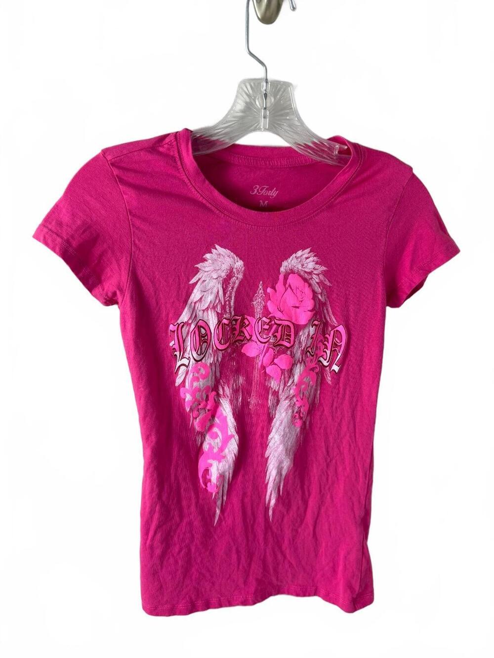 3 Forty Pink Graphic T-Shirt Medium